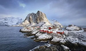 Famous tourist attraction Hamnoy fishing village on Lofoten Islands