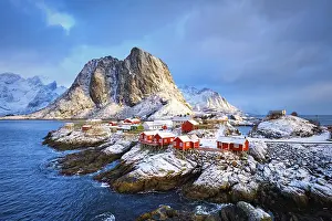 Famous tourist attraction Hamnoy fishing village on Lofoten Islands