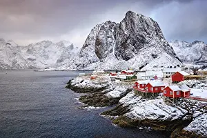 Famous tourist attraction Hamnoy fishing village on Lofoten Islands