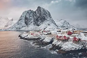 Famous tourist attraction Hamnoy fishing village on Lofoten Islands
