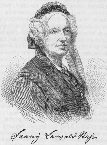 Fanny Lewald/Marcus. Historical illustration from Otto von Leixner: Illustrated history of German literature