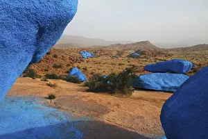 Fantasy Landscape Painted Rocks near Tafraoute in Antiatlas Morocco