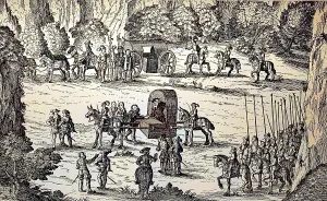 Farewell to the captured Elector John Frederick from Emperor Charles V at Lintz on 2 September 1552