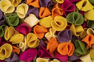 October 2021 Prints: Farfalle, multi colored pasta, Canada