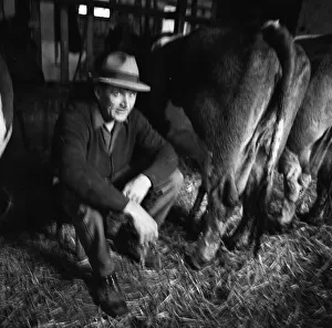 Farmer in Sauerland ca. 1966, Germany, Europe