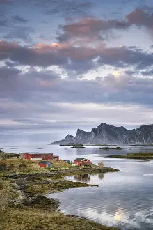 Farmhouse on the fjord Rossoy Straumen