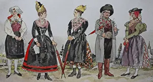 Fashion, around 1850, from lks