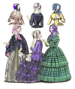 Fashion through the ages, Ladies fashion in Paris and London