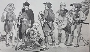 Fashion, clothing in Germany, around 1500