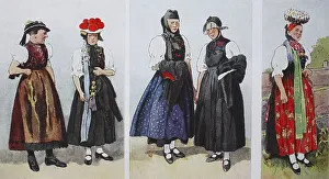 Fashion, clothing in Germany, around the 19th century