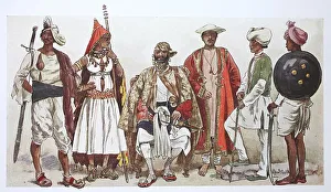 Fashion, clothing in India, from left