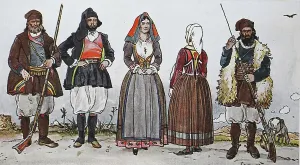 Fashion, clothing in Italy, island of Sardinia
