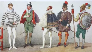 Fashion, costumes, clothing in France at the time of Spanish fashion and Henry III
