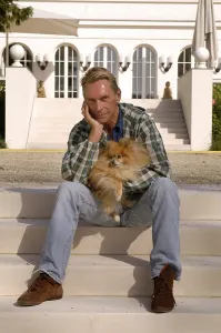Fashion designer Wolfgang Joop in front of his villa in Potsdam