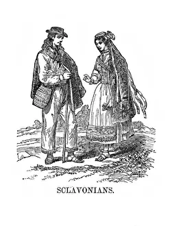 Fashion in Europe around 1850, traditional traditional costume