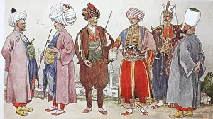 Fashion, historical clothes, folk costumes in Turkey from 1800
