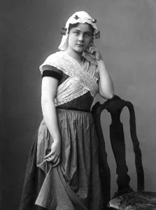Fashion, woman in traditional costume