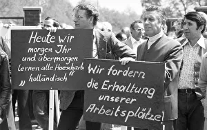 Fear of losing their jobs due to the merger of Hoesch AG with the Dutch steel company Hoogovens drove the steelworkers