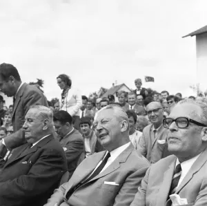 Federal Chancellor Kurt-Georg Kiesinger in 1969 opens the campaign for the 1969 federal election in his constituency of