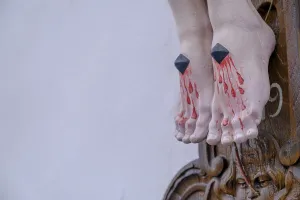Feet with blood, feet of Jesus