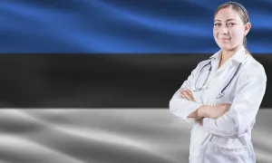 Female Doctor On Estonian Flag
