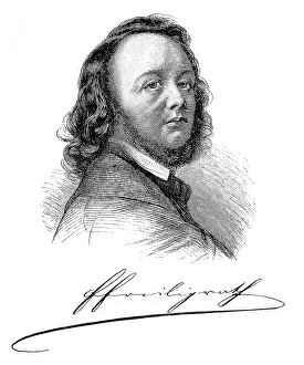 Ferdinand Freiligrath, after a portrait created during his stay in Duesseldorf