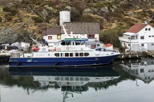 The ferry Rovaerfjord, ocean liner sailing from Rovar to Haugesund