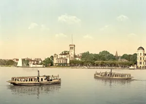 Ferry in Uhlenhorst, Hamburg, Germany
