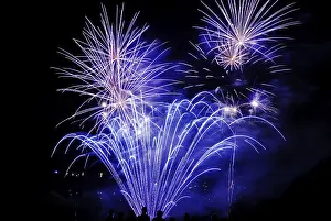 Festival event with colorful fireworks display