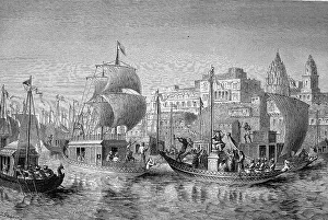 Festival for the god Ganesa in Benares in 1880