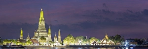 Category Buddhism Prints: Festive lighting on New Year's Eve at Wat Arun