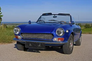 Fiat Spider 124 vintage car, USA version