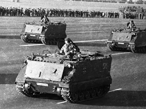 The field parade, a weapons display by all units of the Bundeswehr and NATO on 22 March 1972 in Wunstorf