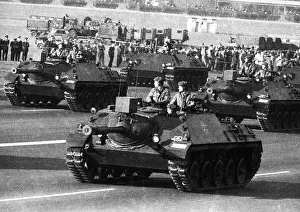 The field parade, a weapons display by all units of the Bundeswehr and NATO on 22 March 1972 in Wunstorf