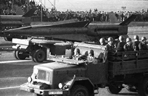 The field parade, a weapons display by all units of the Bundeswehr and NATO on 22 March 1972 in Wunstorf