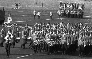 The field parade, a weapons display by all units of the Bundeswehr and NATO on 22 March 1972 in Wunstorf