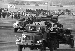 The field parade, a weapons display by all units of the Bundeswehr and NATO on 22 March 1972 in Wunstorf