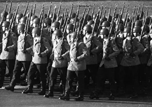 The field parade, a weapons display by all units of the Bundeswehr and NATO on 22 March 1972 in Wunstorf