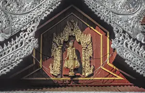 Detail with figure, the Sule Pagoda