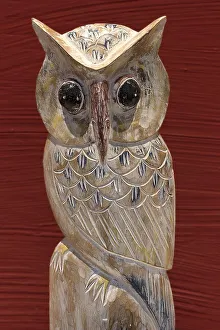 Figure of a wood-carved owl, Bavaria