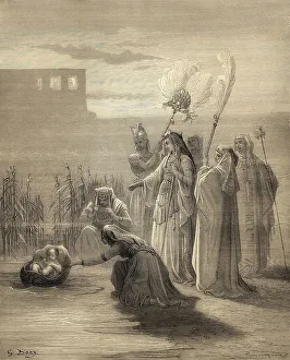The Finding of Moses, woodcut by Gustave Dore