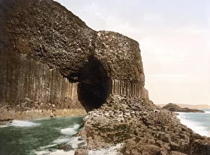 Fingal's Cave, Uamh-Binn, an 85 metre long cave on the uninhabited Scottish island of Staffa in the Inner Hebrides