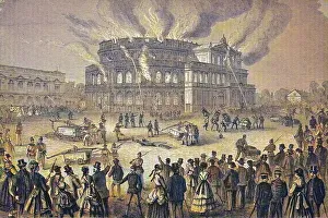 Fire of the Court Theatre in Dresden