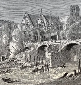 Fire at the Petit Pont, Paris, France