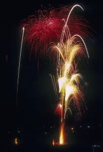 Fireworks at Pooram Festival in Thrissur Trichur