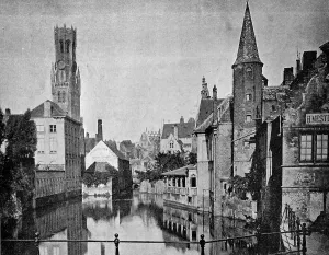 One of the first autotype photographs of Bruges