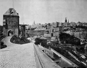 One of the first autotype photographs of the city of Luxembourg