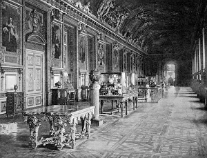 One of the first autotype photographs of the Gallery of Apollo in the Louvre