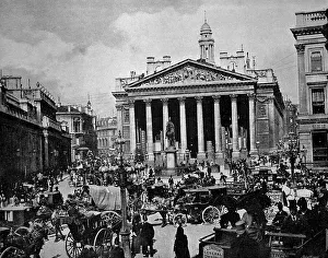 One of the first autotype photographs of the Royal Exchange in London