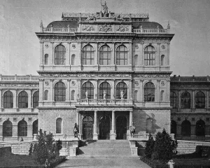 One of the first autotypes of the New Academy in Munich